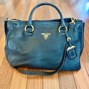Vintage Prada Vitello Daino Leather Top Bag